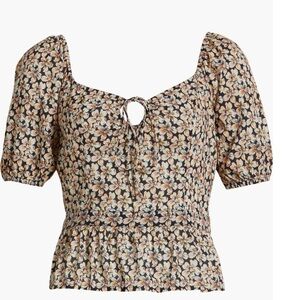 Floral Puff Sleeve Top